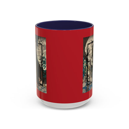 Yōkai Happy Halloween Red Accent Mug by cypherpunkgear.com – cypherpunkgear.com | Cypherpunk Merch