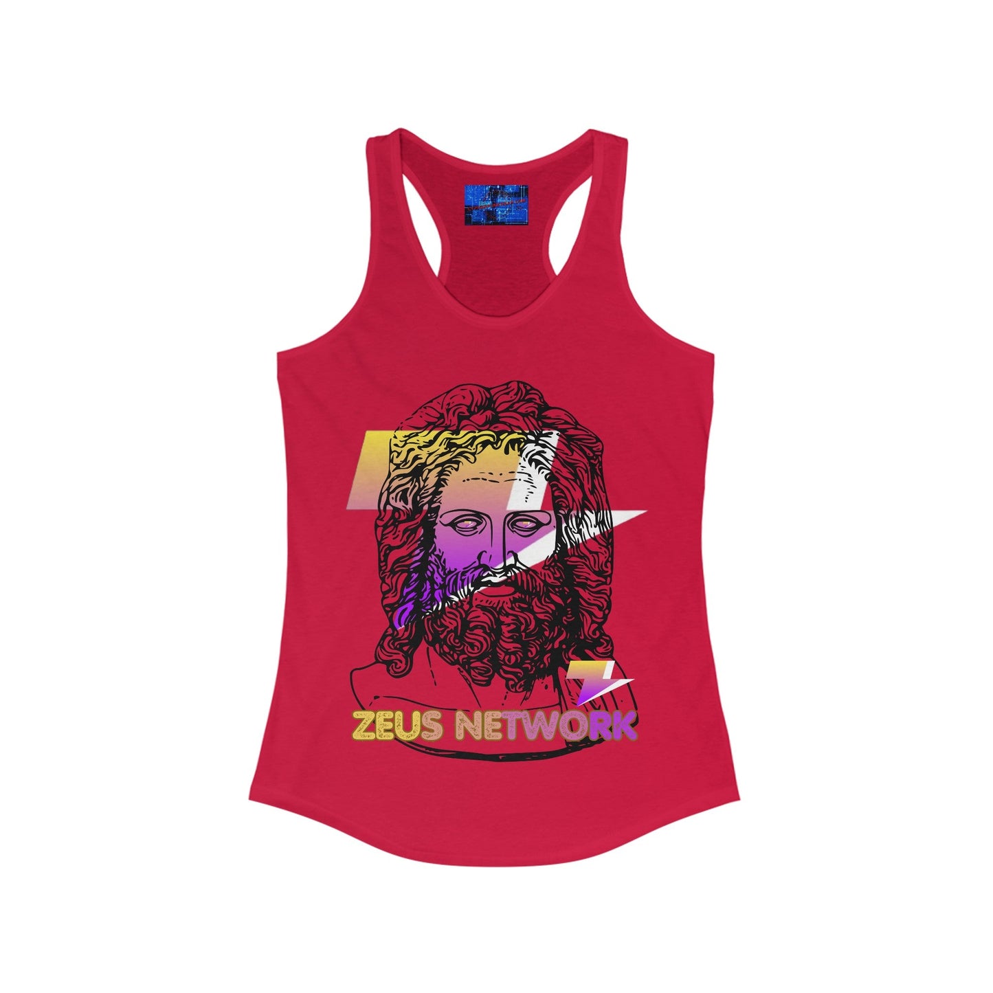 Zeus Network Women's Racerback Tank Top by cypherpunkgear – cypherpunkgear.com | Cypherpunk Merch